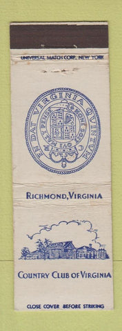 Matchbook Cover - Country Club of Richmond VA