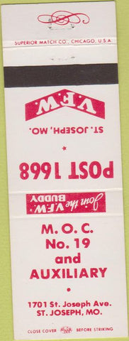 Matchbook Cover - Matchbook Cover VFW St Joseph MO