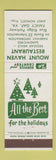 Matchbook Cover - Mount Haven Restaurant Fancy Gap VA Christmas