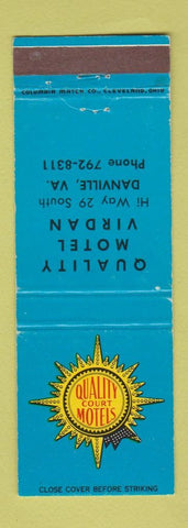 Matchbook Cover - Quality Motel Virdan Danville VA
