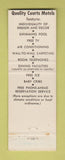 Matchbook Cover - Quality Motel Virdan Danville VA