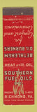 Matchbook Cover - Southern Fuel Oils Richmond VA Bethlehem oil burners