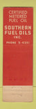 Matchbook Cover - Southern Fuel Oils Richmond VA Bethlehem oil burners