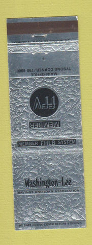 Matchbook Cover - Washington Lee Savings and Loan Tysons Corner VA