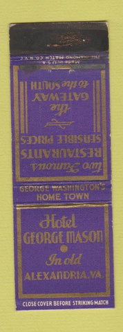 Matchbook Cover - Hotel George Mason Alexandria VA WEAR