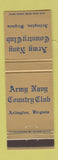 Matchbook Cover - Army Navy Country Club Arlington VA GOLD