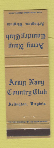 Matchbook Cover - Army Navy Country Club Arlington VA GOLD