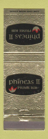 Matchbook Cover - Phineas II Prime Rib Springfield VA