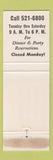 Matchbook Cover - Army Navy Country Club Arlington VA WORN