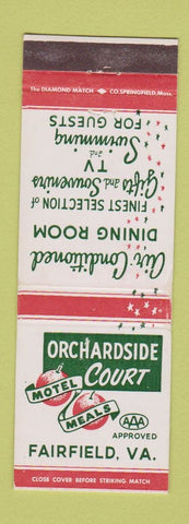 Matchbook Cover - Orchardside Court Motel Fairfield VA WEAR