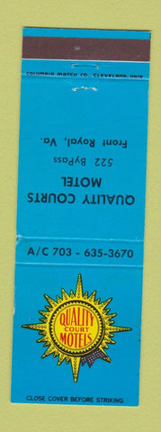Matchbook Cover - Quality Court Motel Front Royal VA WEAR