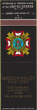 Matchbook Cover - Matchbook Cover VFW San Diego CA