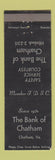 Matchbook Cover - Bank of Chatham VA