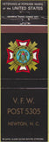 Matchbook Cover - Matchbook Cover VFW Newton NC