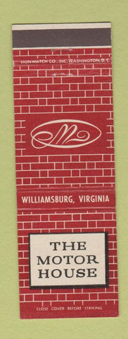Matchbook Cover - The Motor House Williamsburg VA