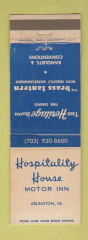 Matchbook Cover - Hospitality House Motor Inn Arlington VA
