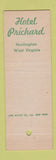 Matchbook Cover - Hotel Prichard Huntington WV