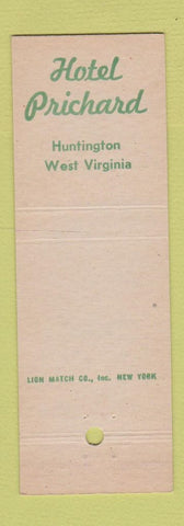 Matchbook Cover - Hotel Prichard Huntington WV