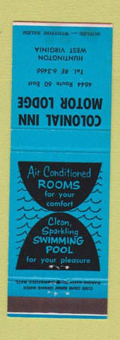 Matchbook Cover - Colonial Inn Motor Lodge Huntington WV