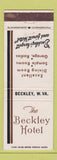 Matchbook Cover - Beckley Hotel WV