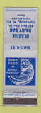 Matchbook Cover - Glacial Dairy Bar Clarksburg WV WEAR