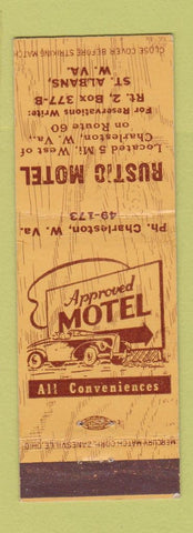 Matchbook Cover - Rustic Motel St Albans WV