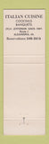 Matchbook Cover - La Strada Alexandria VA Italian Restaurant