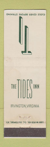 Matchbook Cover - Tides Inn Irvington VA
