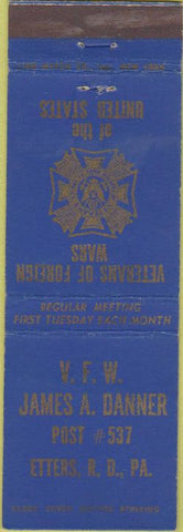 Matchbook Cover - Matchbook Cover VFW Etters PA
