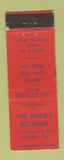 Matchbook Cover - Carl Parker's Restaurant Norfolk VA WEAR