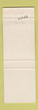 Matchbook Cover - Peter Pan Cakes Virginia Beach VA
