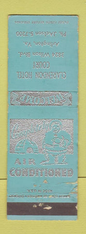 Matchbook Cover - Clarendon Hotel Court Arlington VA Eskimo WORN
