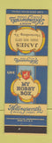 Matchbook Cover - James Sodas Gifts Harrisonburg VA Hollingsworth's Candy