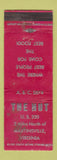 Matchbook Cover - The Hut Martinsville VA restaurant POOR RED