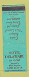 Matchbook Cover - Hotel Delaware Muncie IN WEAR
