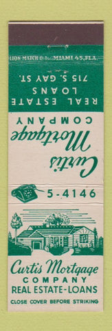 Matchbook Cover - Curtis Mortgage Real Estate Loans