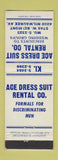 Matchbook Cover - Ace Dress Suit Rental Chicago? IL