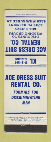 Matchbook Cover - Ace Dress Suit Rental Chicago? IL