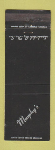 Matchbook Cover - Murphy's Fort Lauderdale FL