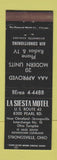 Matchbook Cover - La Siesta Motel Strongsville OH
