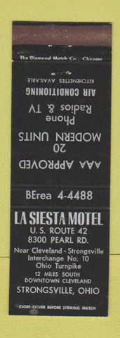 Matchbook Cover - La Siesta Motel Strongsville OH