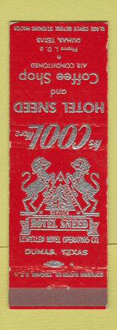 Matchbook Cover - Hotel Sneed Coffee Shop Dumas TX