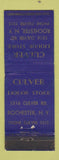 Matchbook Cover - Culver Liquor Store Rochester NY WORN