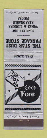 Matchbook Cover - Star Dust Package Store restaurant
