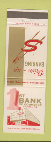 Matchbook Cover - 1st Bank of Commerce Columbia MO
