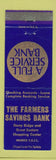 Matchbook Cover - Farmers Savings Bank Stoney Ridge