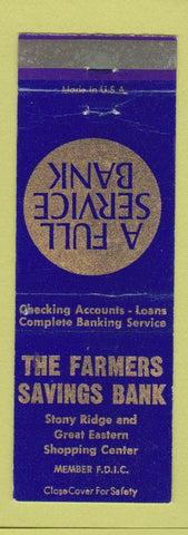 Matchbook Cover - Farmers Savings Bank Stoney Ridge