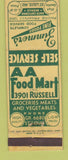 Matchbook Cover - Zimmer's Fine Foods St Louis MO AA Food Mart Grocery