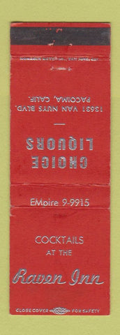 Matchbook Cover - Raven Inn Pacoima CA WEAR