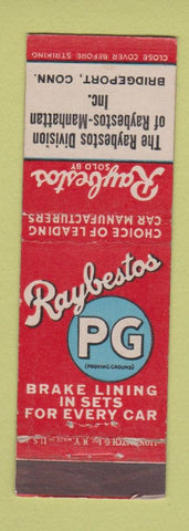 Matchbook Cover - Raybestos Brake Lining Bridgeport CT